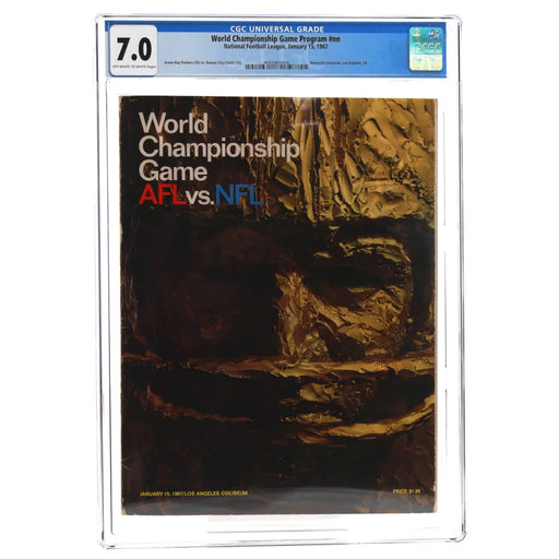 Super Bowl 1 AFL vs NFL Official Program 1967 CGC 7.0 Packers Chiefs 1/15/67