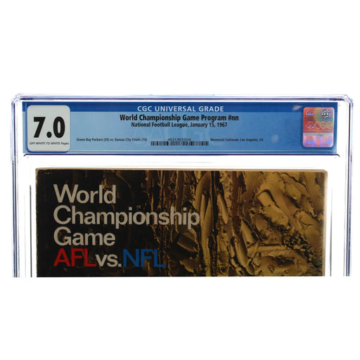 Super Bowl 1 AFL vs NFL Official Program 1967 CGC 7.0 Packers Chiefs 1/15/67