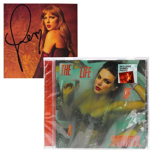 Taylor Swift Autographed Life Of A Showgirl CD #3 Sealed Hand Signed Photo Long