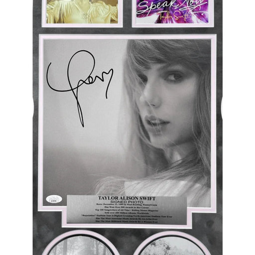 Taylor Swift CD Albums Framed Collage Autographed JSA Eras Tour Signed Merchandise 1989 Tortured Poets Department