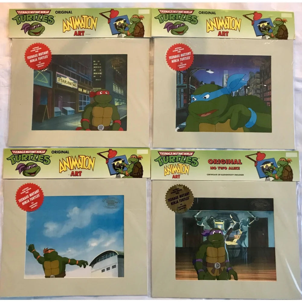 Teenage Mutant Ninja Turtles Hand Painted Animation Cel ’4 Ct. Lot’ Cell Tmnt #12