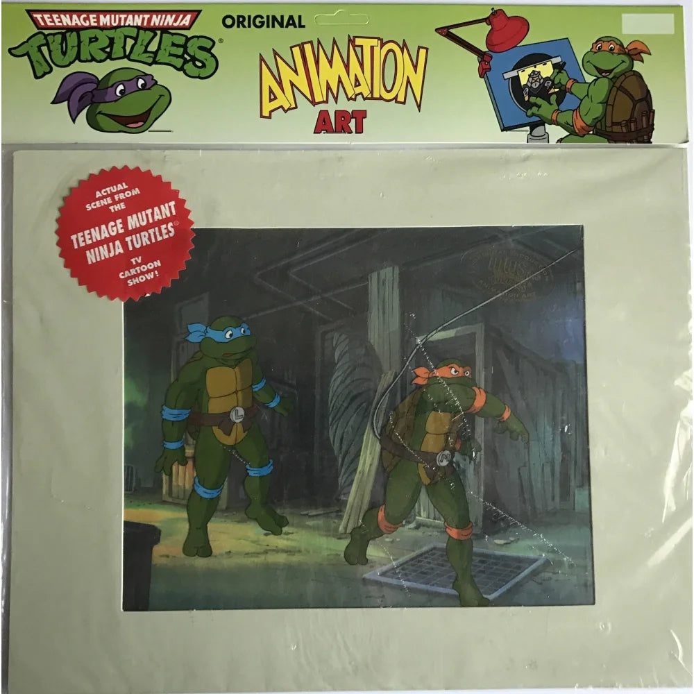 Teenage Mutant Ninja Turtles Hand Painted Animation Cel Leonardo Michelangelo #5