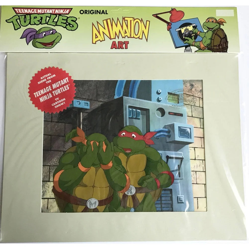 Teenage Mutant Ninja Turtles Hand Painted Animation Cel Michelangelo Raphael #9