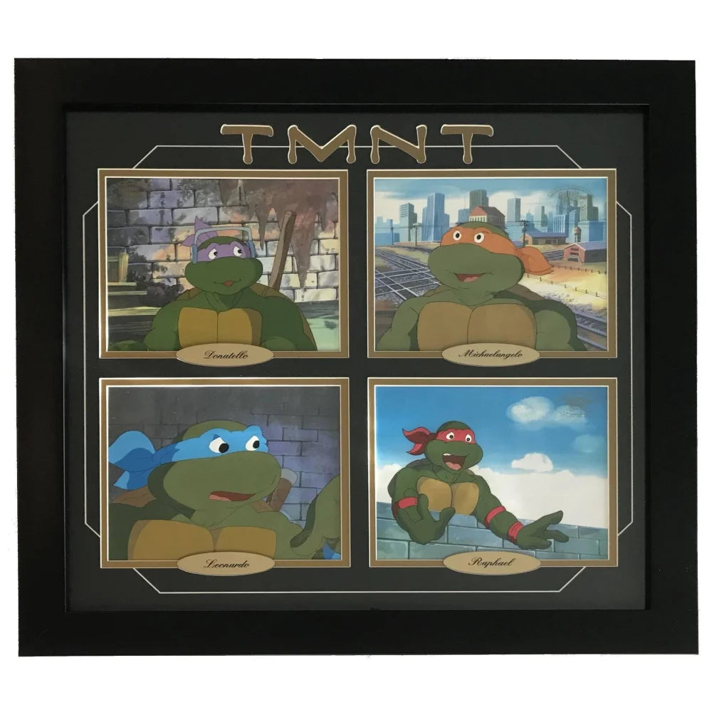 Teenage Mutant Ninja Turtles Hand Painted Framed Animation Cel Tmnt COA Sketch