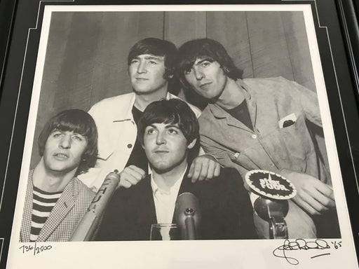 The Beatles 1965 Original Press Photo #D/2500 Hand Signed John Rowlands Framed