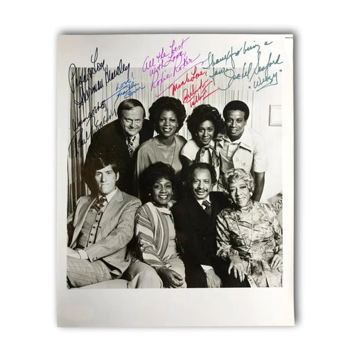 The Jeffersons Cast Signed 8X10 Photo JSA COA Autograph Rare Hemsley Sanford + 4