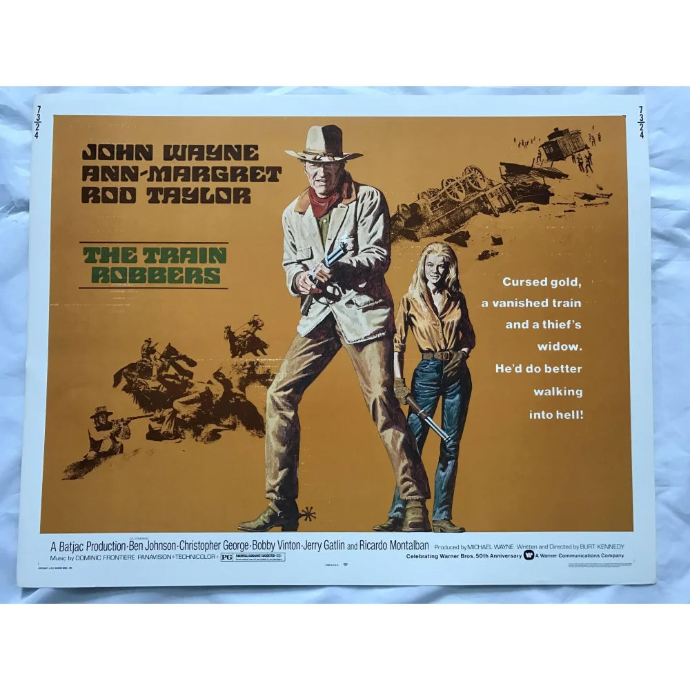 ’The Train Robbers’ 1973 Original Movie Poster First Issue 22X28 John Wayne