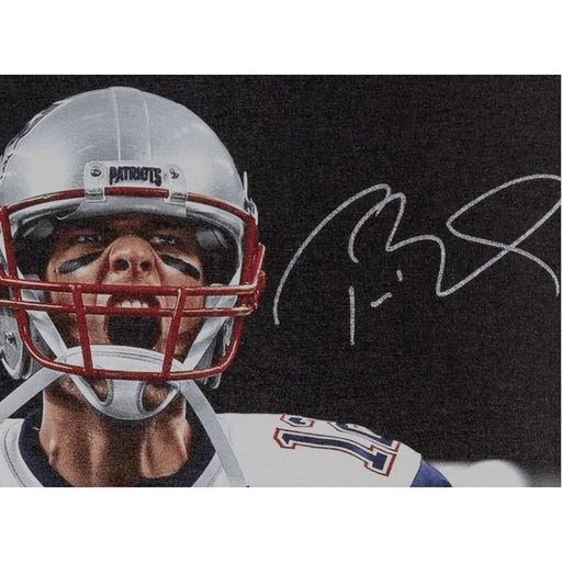 Tom Brady Signed Oversize Autograph Canvas Framed Photo Patriots UDA Tristar COA