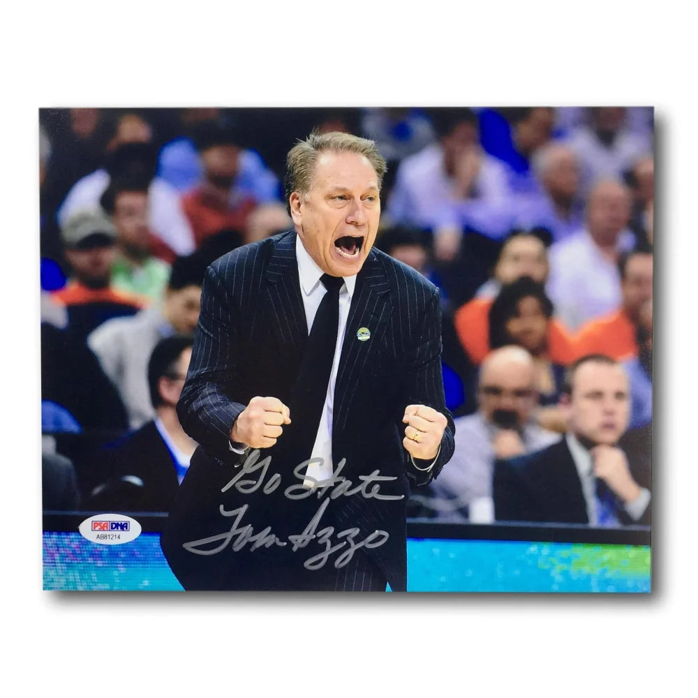 Tom Izzo Signed Michigan St. 8X10 Photo COA PSA/DNA Spartans Inscribed