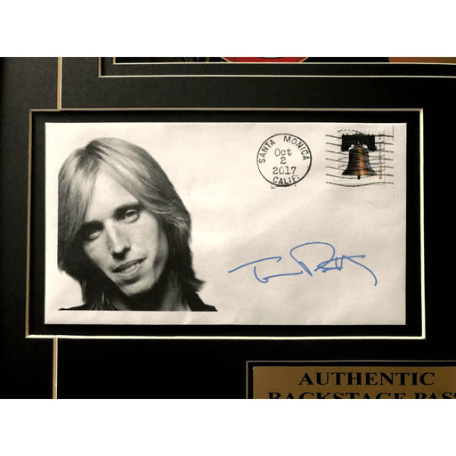 Tom Petty Framed World Tour Backstage Pass & Facs Signature Collage COA 16X26 Heartbreakers