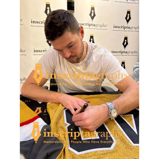 Tomas Hertl Autographed Inscribed ’Fun Must Be Always’ Vegas Golden Knights Gold Jersey IGM