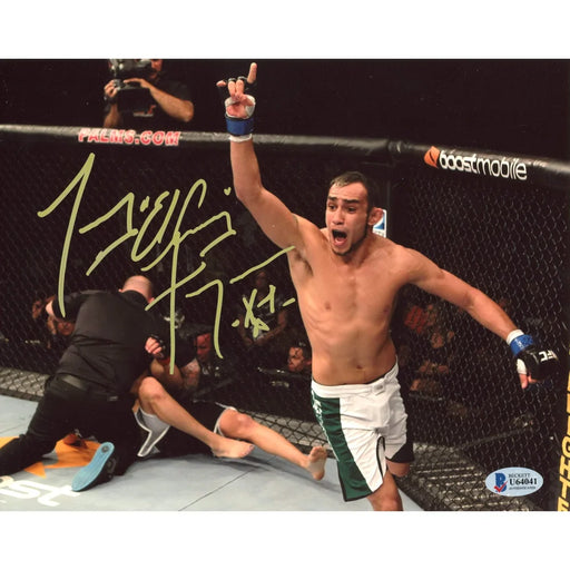 Tony ’El Cucuy’ Ferguson Hand Signed 8x10 Photo UFC Fighter BAS COA Autograph Running