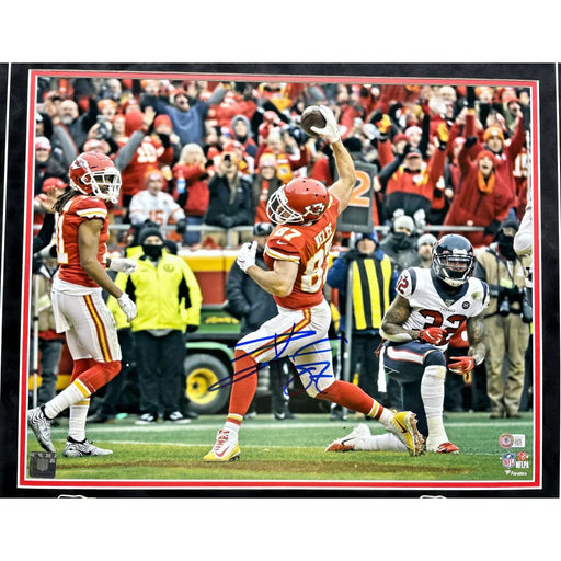 Travis Kelce Autographed Kansas City Chiefs 16x20 Photo Framed Signed BAS KC