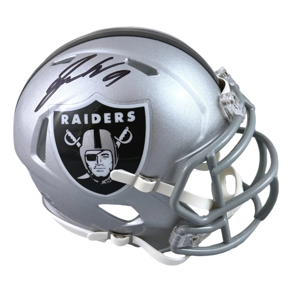 Tyree Wilson Autographed Las Vegas Raiders Mini Helmet Signed BAS Oakland LV