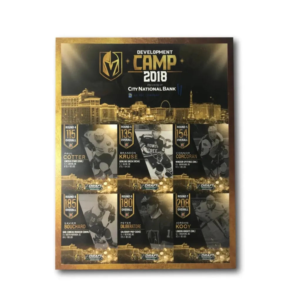 Vegas Golden Knights 2018 Development Camp Poster Draft Rookies VGK Cody Glass
