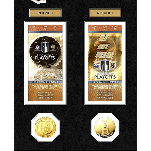 Vegas Golden Knights 2023 Stanley Cup Champions Tickets Display Framed #D/1000 VGK