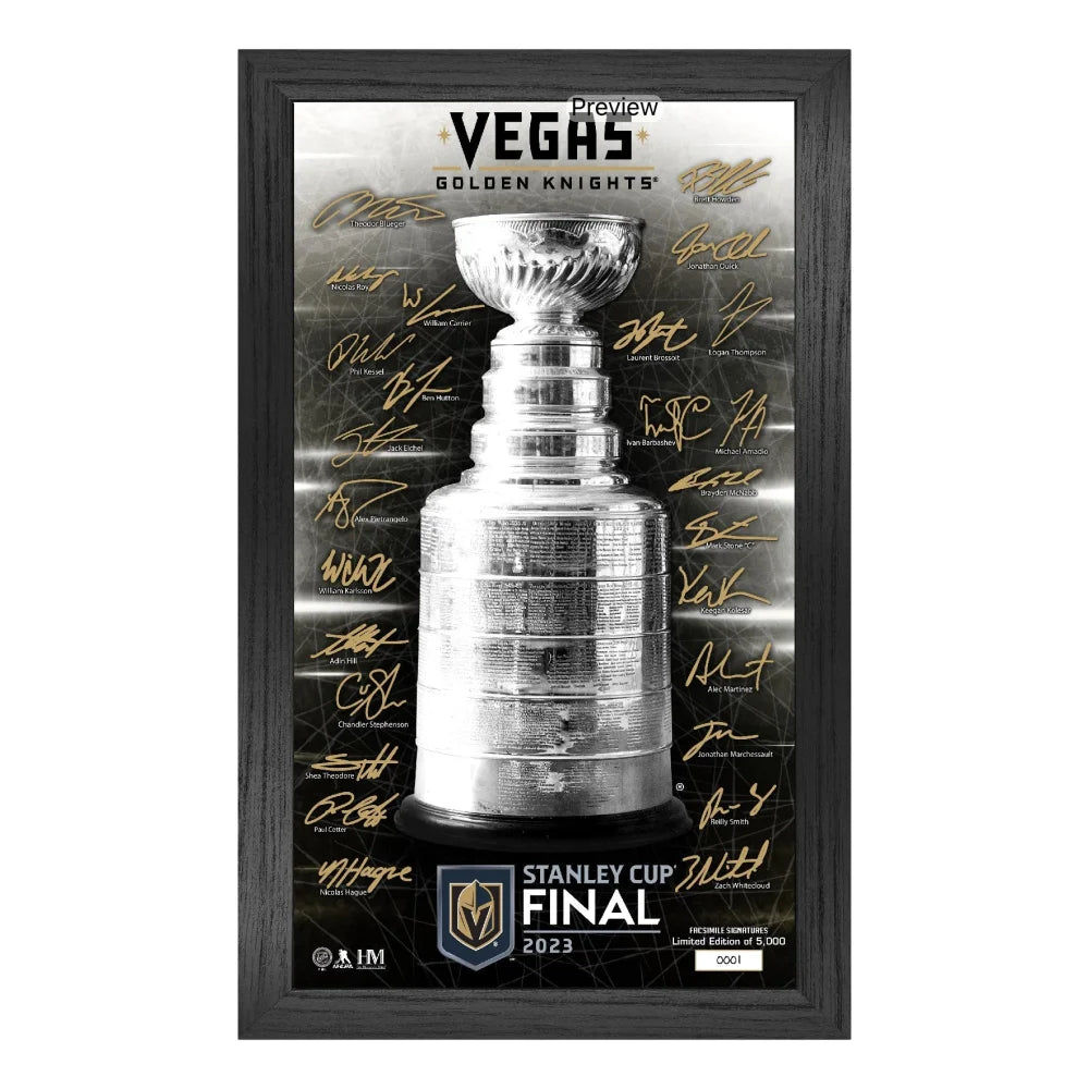 Vegas Golden Knights 2023 Stanley Cup Western Conference Champions Trophy Framed Collage #D/5000