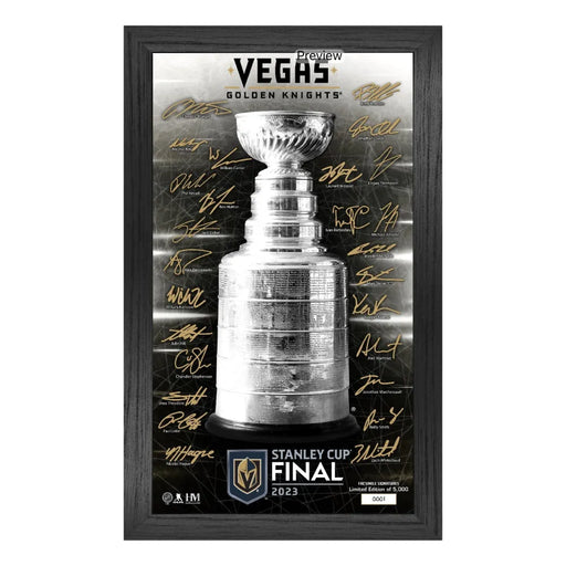 Vegas Golden Knights 2023 Stanley Cup Western Conference Champions Trophy Framed