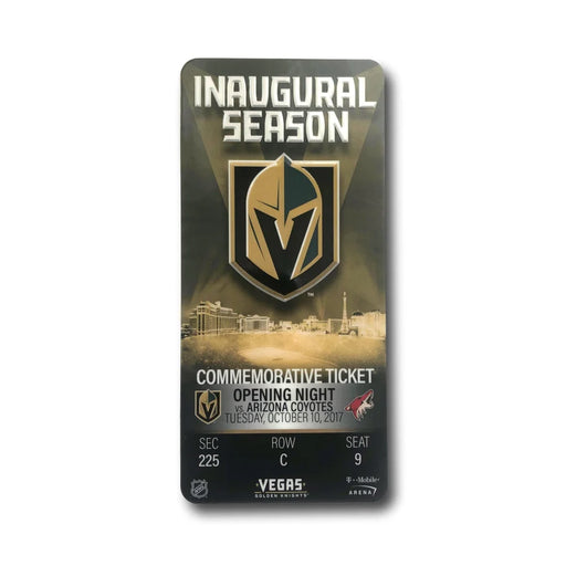 Vegas Golden Knights Commemorative Inaugural 1st Home Game Ever Ticket VGK Rare Coyotes