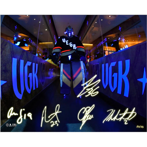 Vegas Golden Knights Signed ’Glow in the Dark’ Reverse Retro 16x20 Photo #D/25 - Preorder
