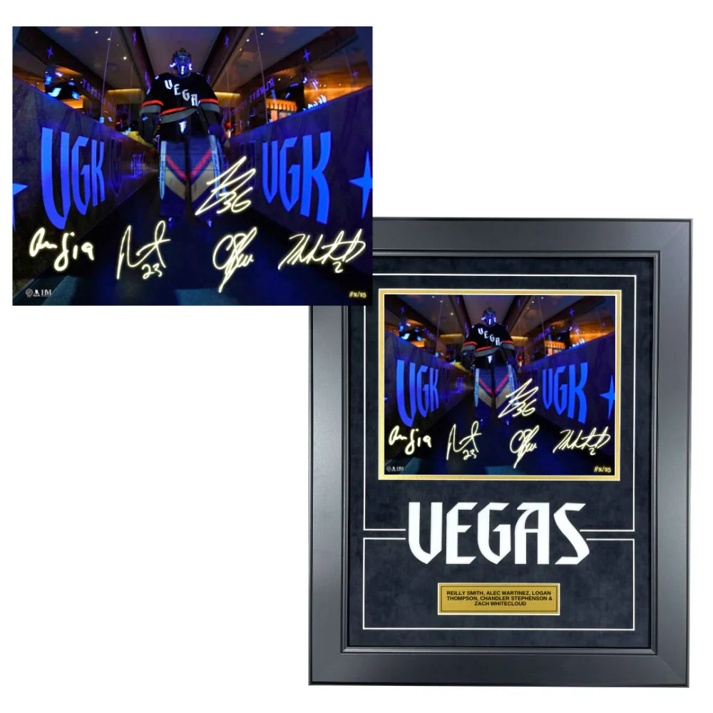 Vegas Golden Knights Signed ’Glow in the Dark’ Reverse Retro 16x20 Photo #D/25 - Preorder