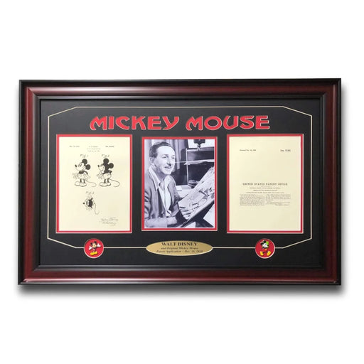 Walt Disney / Mickey Mouse Patent Drawing Framed Photo Collage #D/250 Pins World Land