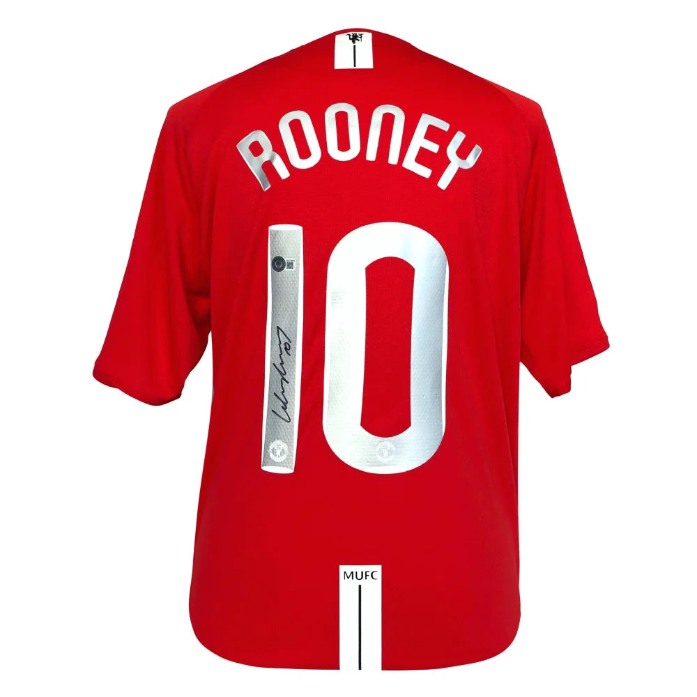 Wayne Rooney Autographed Manchester United Jersey Bas Coa Signed