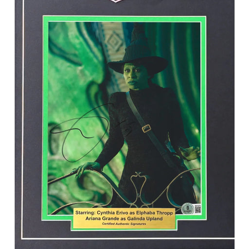 Wicked Ariana Grande Cynthia Erivo Signed Framed 8x10 Photo JSA 75 Auto