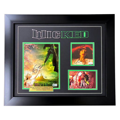 Wicked Cynthia Erivo / Ariana Grande Signed Framed 8x10 Photo Poster JSA Autograph Movie