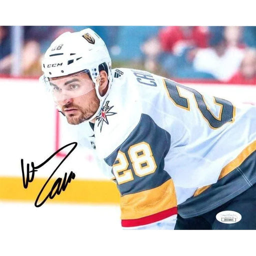 William Carrier Vegas Golden Knights Signed 8x10 Photo Inscribed JSA COA VGK Autograph Close Up