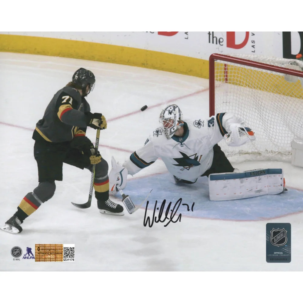 William Karlsson Autographed 8x10 Photo Vegas Golden Knights Between Legs COA