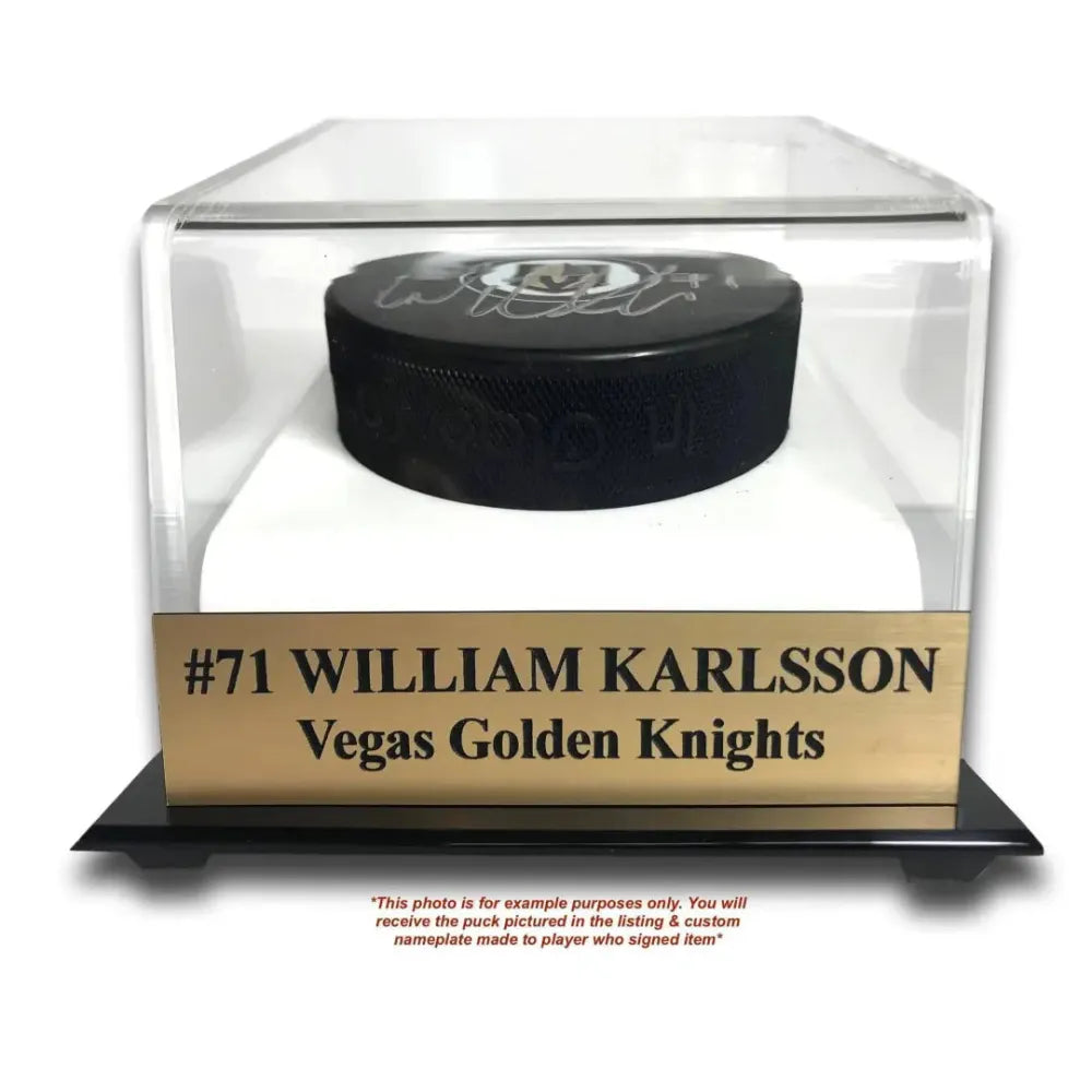 William Karlsson Vegas Golden Knights 2023 Stanley Cup Champions Logo Deluxe Tall Hockey Puck Case