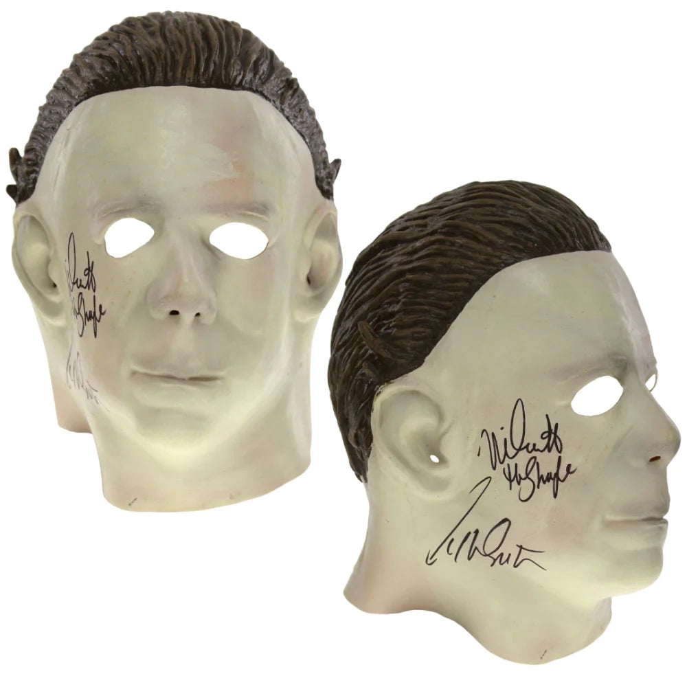 William Shatner / Nick Castle Dual Autographed Michael Myers Halloween Mask JSA