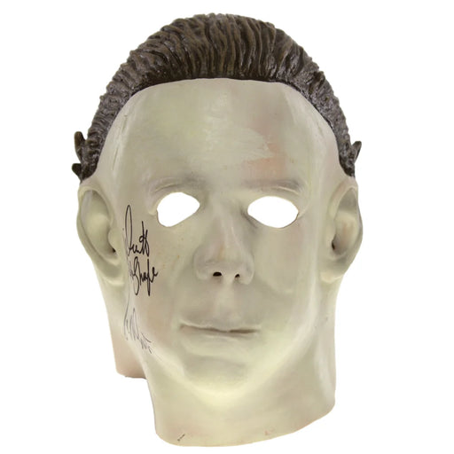 William Shatner / Nick Castle Dual Autographed Michael Myers Halloween Mask JSA
