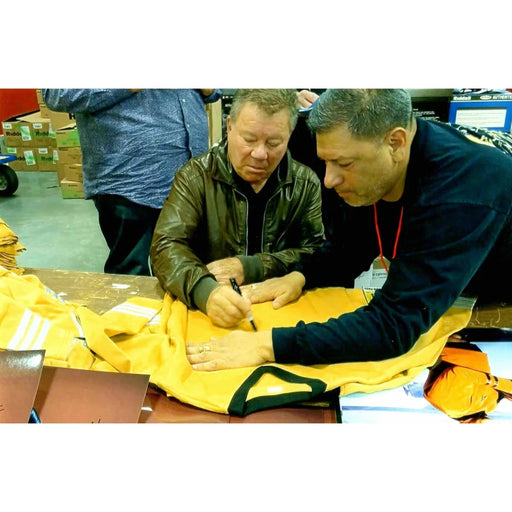 William Shatner Signed Star Trek Yellow Shirt Framed COA JSA Autograph James Kirk Spock