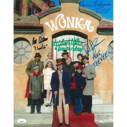 Willy Wonka Kids x5 Signed 11x14 Photo JSA COA Autograph Nickerson Themmen Cole
