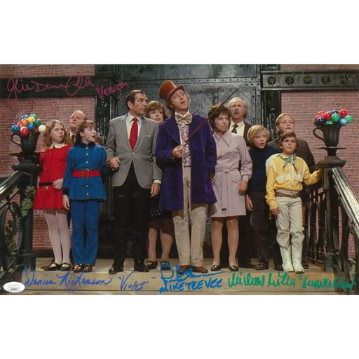 Willy Wonka Kids x5 Signed 11x17 Photo JSA COA Autograph Nickerson Themmen Cole