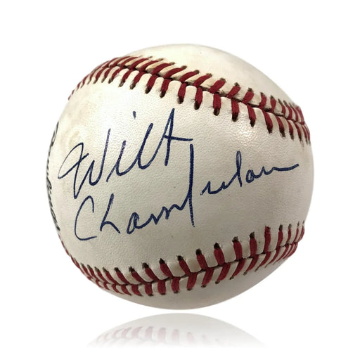 Wilt Chamberlain / Bill Russell Signed OMLB Baseballs Autograph COA JSA OA