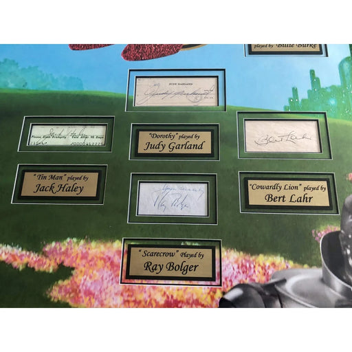 Wizard Of Oz Cast Signed Framed Photo Collage COA PSA JSA Autograph Garland + 5