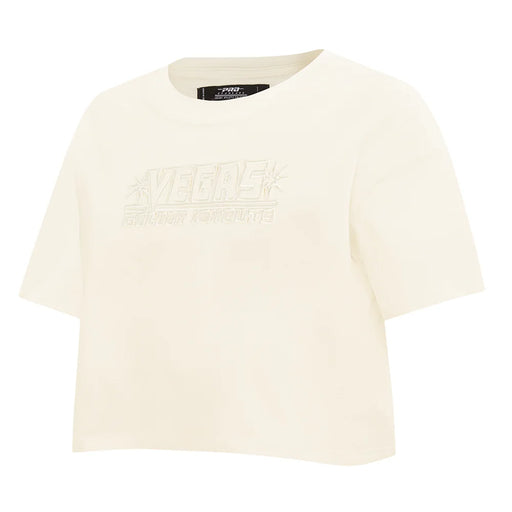 Women’s Pro Standard Vegas Golden Knights Monochromatic Neutral Boxy Tee Shirt - Eggshello