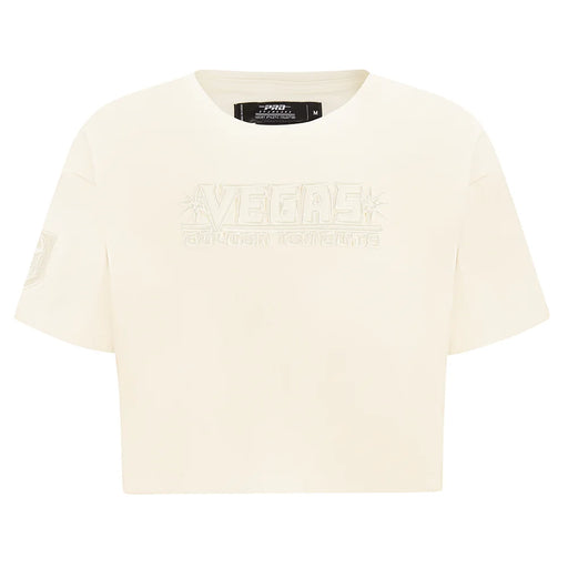 Women’s Pro Standard Vegas Golden Knights Monochromatic Neutral Boxy Tee Shirt - Eggshello