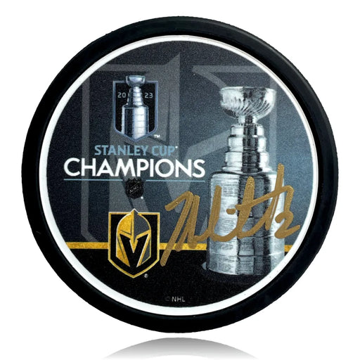 Zach Whitecloud Autographed Stanley Cup Vegas Golden Knights Hockey Puck COA IGM