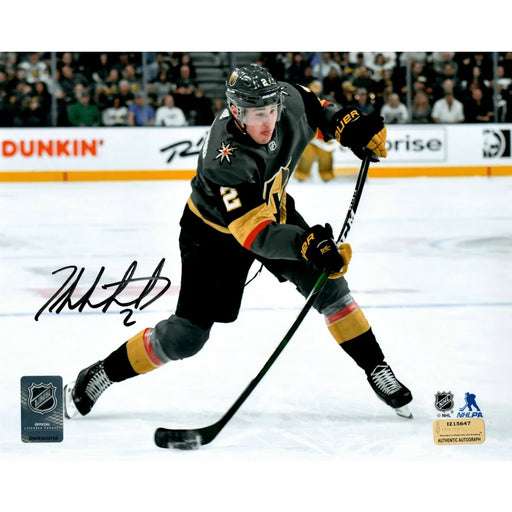 Zach Whitecloud Autographed Vegas Golden Knights 8x10 Photo COA Signed Memorabilia - Gray Jersey