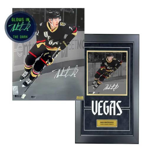 Zach Whitecloud Vegas Golden Knights Glow in the Dark Signed 11x14 Photo IGM COA