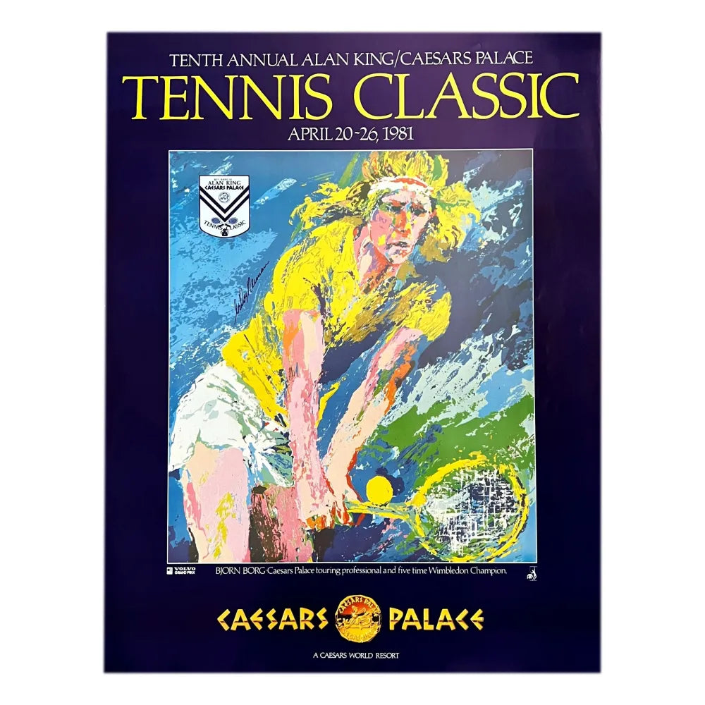 10th Annual Tennis Classic 22x28 Poster - COA Owned By Caesars 1981