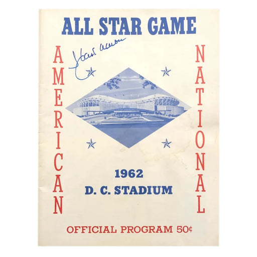 1962 MLB All Star Game Program Mantle DiMaggio Aaron Williams Maris +10 JSA COA