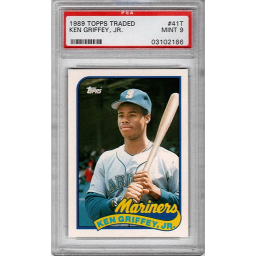 1989 Topps Traded Ken Griffey Jr. Rookie Card Graded PSA 9 RC #41T Mariners