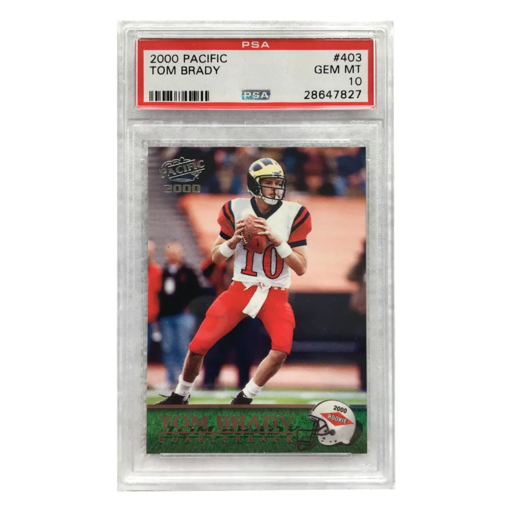 2000 Pacific Tom Brady Rookie Card Gem Mint PSA 10 RC #403 Patriots Michigan