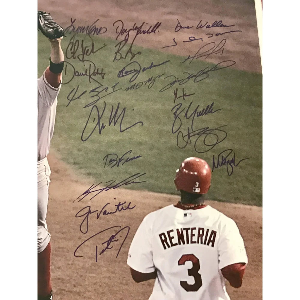 2004 Boston Red Sox Team Signed 20X24 Photo COA JSA Reverse Curse 04  Autograph