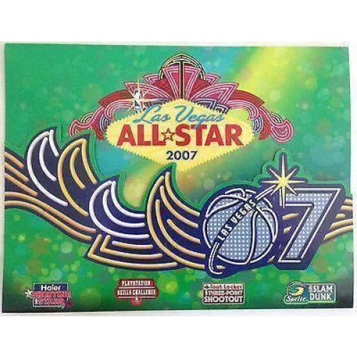 2007 NBA All Star Dunk Contest Las Vegas Game Used Score Card